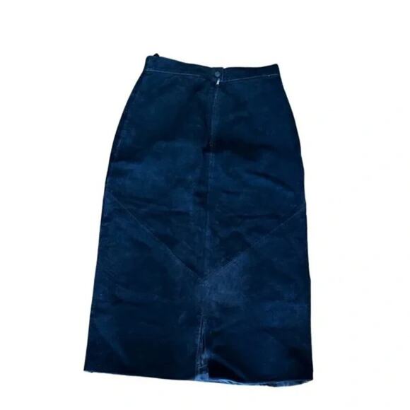 Leather Rafael Black Long Skirt - Picture 4 of 6